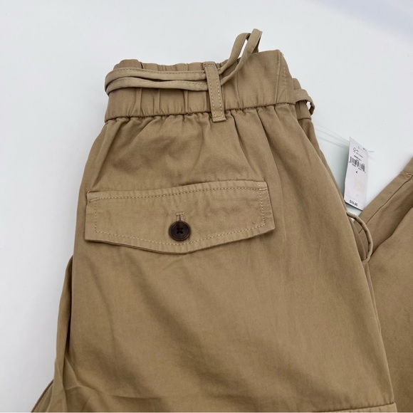 GAP Women's 6 Pocket Tan 100% Cotton Cargo Pants Double Belt-Size 4 - Picture 5 of 11